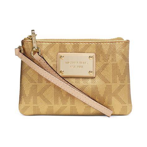 michael kors metallic wristlet|Michael Kors wristlets on sale.